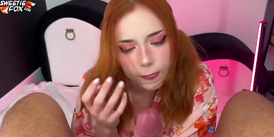 Joi Blowjov from Slutty Redhead Who Loves Swallow Cum
