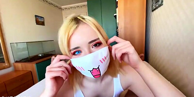 Stay Home - Blowjob Dick Stepbrother & Hard Pussy Fuck