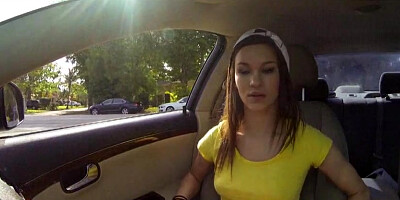 Stranded teen London Smith public fuck