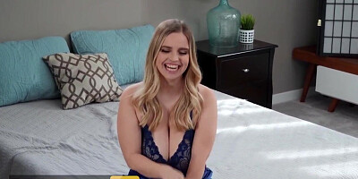 Big-tittied girl's older lover drills her hairy pussy