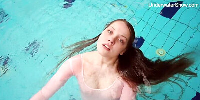 Tender model's underwater babes sex