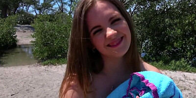 Eye-catching girl is lucky to earn money and enjoy huge penis