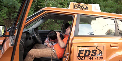 Whorish brunette Luna Wolf seduced her driving instructor