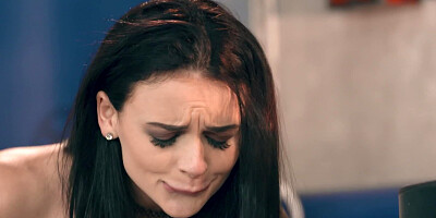 Hussy took panties off exposing pussy and turning to make it