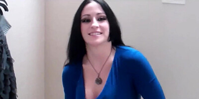 Naughty Slut Cleo Sucks Cock in the Dressing Room