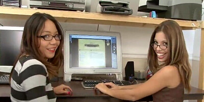 Playful lesbians use dildos on each other's pussies