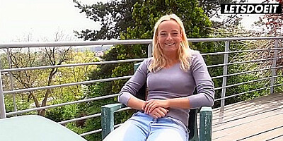 Slim Blonde Gets Fucked After Interview... Spreads Her Legs And Teases Her Wet Cunt Through Soaked Panties - Victoria Pure