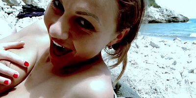 Hot pornstar Tina Kay stripping and fucking at the beach - MMM100