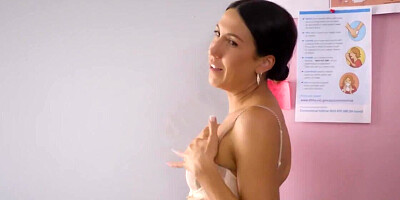 Babe gets it on with lesbian boss in the office