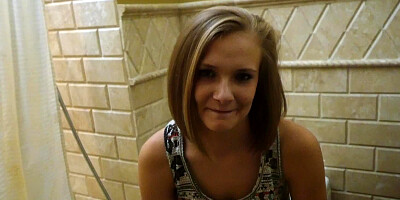 A chick that behaves badly is giving a fine blow job close up