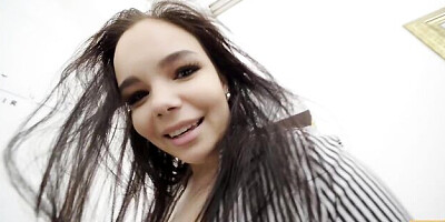 Astonishing brunette Sofia Lee screwed in the doggy style