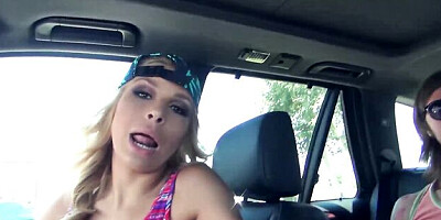 Shaggy Carmen Caliente and Isabella Taylor at latina trailer