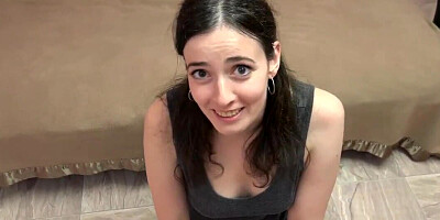 Lucky geek has his dick blown by sexy chick in POV