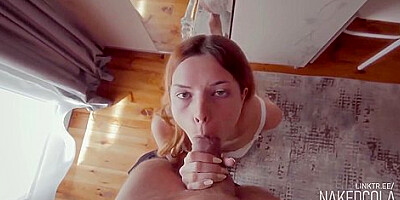 Pov - When Stepsister Wants A Second Dick - Sloppy Blowjob
