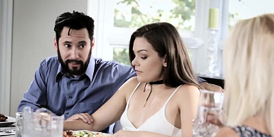 Stepdad trains teen stepdaughers asshole