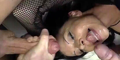 Porn actress helps partners cum all over her