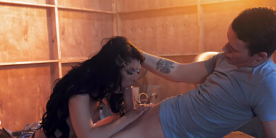 Naughty genie and a big dick dude fuck lustily