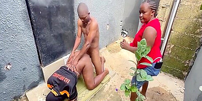Bts Of Ebony Thick Black Ass Single Stepmother Grinding And Riding The Bbc Guy At The Back Yard With Cherry Bum Xyz