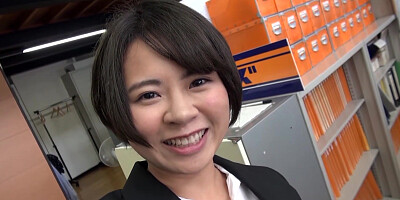 Deceptively busty JAV office lady and lesbian friend go on vacation