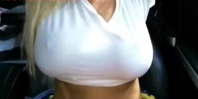 Hot Blonde Washes Car Naked On Webcam 5