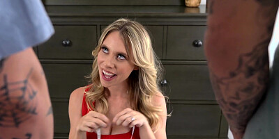 Gorgeous stepmom Anya Olsen needs 2 hard dicks at once to satisfy her sexual needs