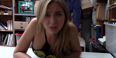 Busty blonde teen pilfer caught and cocked