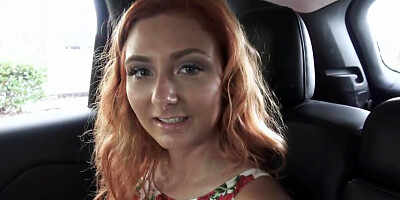 Horny redhead teen fucked by cab driver