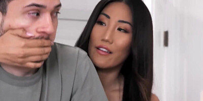 Asian stunner and her kinky friend fucking after massage