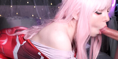 Hot cosplay chick Molly Redwolf gets fucked through the hole in her outfit