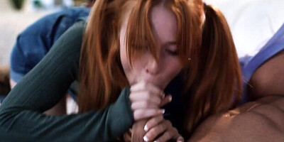 Gorgeous double penetration with a skinny redhead Madi Collins