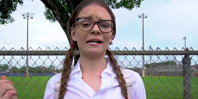 Nerd Jessae Rosae is picked up and fucked like a slut