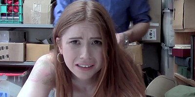 Stealing teen finally caught and fucked