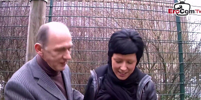 German Grandpa Flirts With Housewife On The Street And Fucks Her