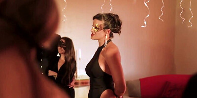 Masked costume party with MILFs, teens, and hot orgasms