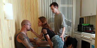 Tasty pussy girl is going to make contact with HUNG daddy