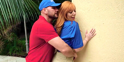 Curvy redhead Lauren Phillips gets her tight pussy banged