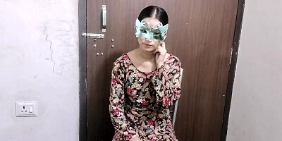 Masked girl from India has sex with a horny fellow