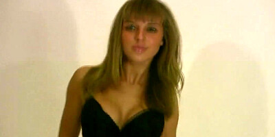 Naked blonde Rebeka shows off her sweet body