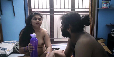 Telugu wife and her husband are fucking in the bedroom