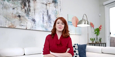 Cute redhead tutor suck and fucks her hung student POV