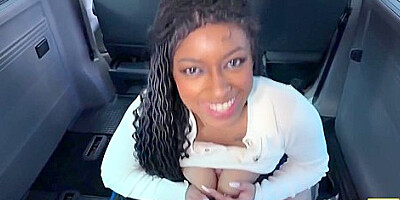 Ball-licking Busty Petite Ebony Fucks Bwc On Bus Free