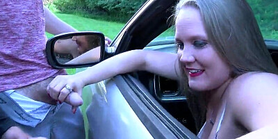 MILF driver catches hitchhikers' dicks in her skilled mouth