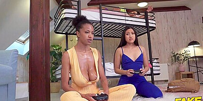 Mai Thai Shares Rock Hard Cock With Her Black Friend