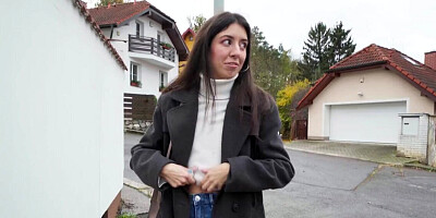 Ugly teen is lucky to get her first sex on a cold day