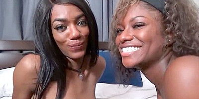 White Stepdad Bangs Both His Ebony Stepdaughters - Interracial Threesome