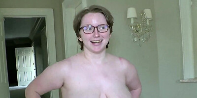 Fat MILF spreads her legs to receive a big black cock
