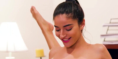 Sexy brunette teens fall for each other's cunts and fuck