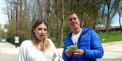 Cute babe gets paid to fuck in front of her cuck bf