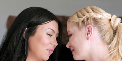 Two best friends Serene Siren & Bestie Holly have fun in bed