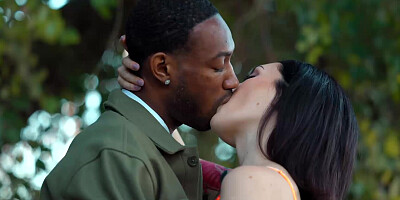Pale babe Charlotte Sins prepares for a date with a BBC
